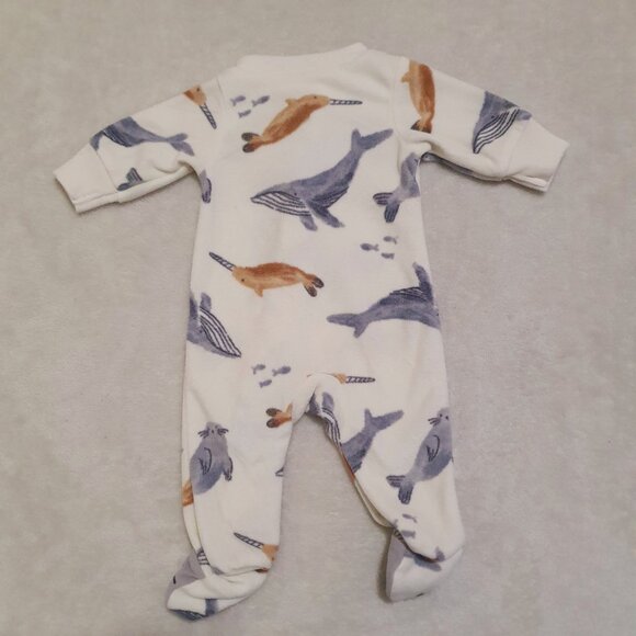 Carter's Preemie Baby Sleepers Footed Fleece and Cotton - Picture 3 of 7